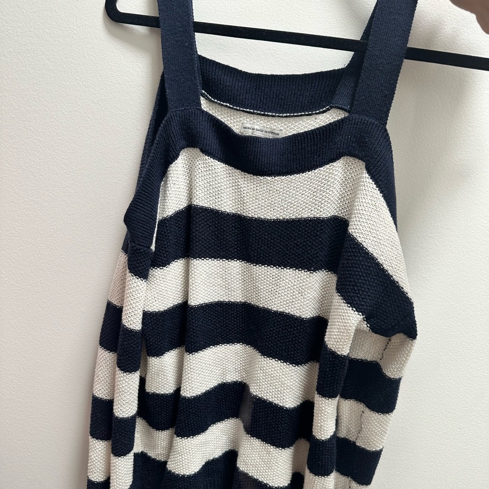 Striped Knit off the shoulder long sleeve sweater